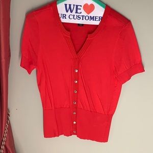 Deep pink button down top